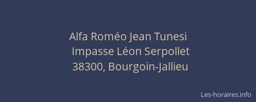 Alfa Roméo Jean Tunesi