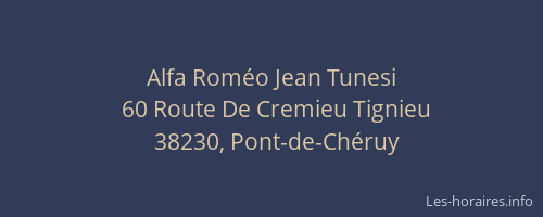 Alfa Roméo Jean Tunesi