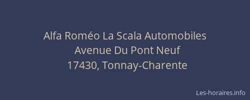 Alfa Roméo La Scala Automobiles