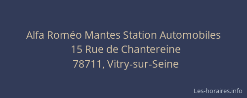 Alfa Rom&eacute;o Mantes Station Automobiles