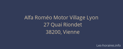 Alfa Roméo Motor Village Lyon