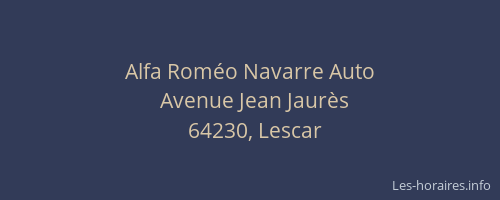 Alfa Roméo Navarre Auto