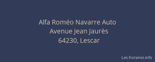 Alfa Rom&eacute;o Navarre Auto