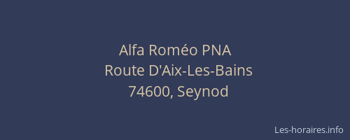 Alfa Rom&eacute;o PNA