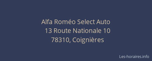 Alfa Roméo Select Auto