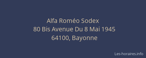 Alfa Roméo Sodex