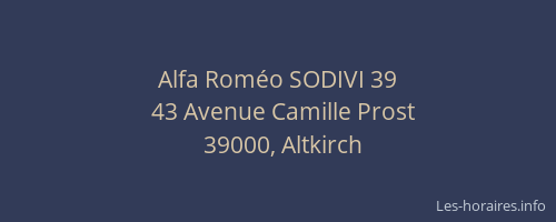 Alfa Roméo SODIVI 39
