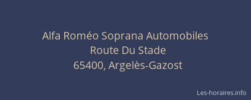 Alfa Roméo Soprana Automobiles