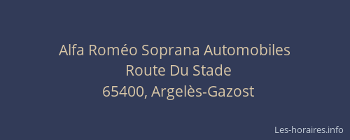 Alfa Rom&eacute;o Soprana Automobiles