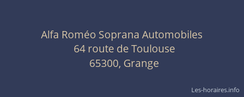 Alfa Rom&eacute;o Soprana Automobiles