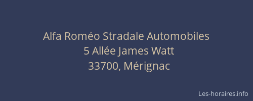 Alfa Roméo Stradale Automobiles