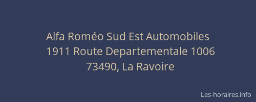 Alfa Rom&eacute;o Sud Est Automobiles