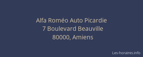 Alfa Roméo Auto Picardie