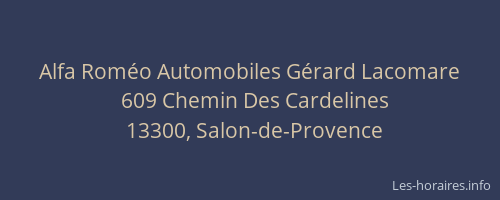 Alfa Roméo Automobiles Gérard Lacomare