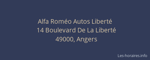 Alfa Roméo Autos Liberté