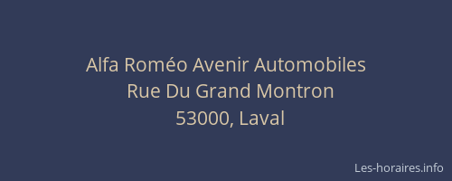 Alfa Roméo Avenir Automobiles