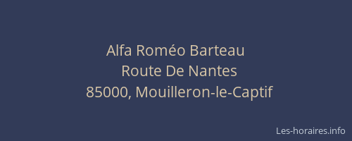 Alfa Roméo Barteau