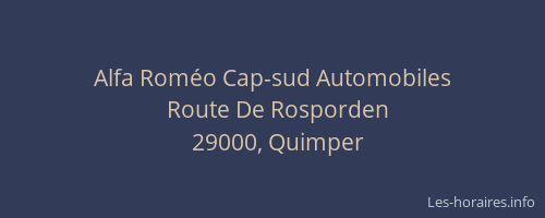 Alfa Roméo Cap-sud Automobiles