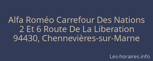 Alfa Roméo Carrefour Des Nations