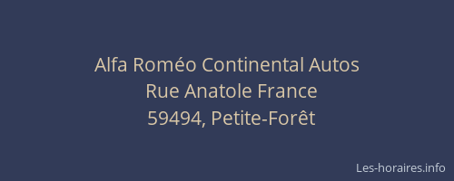 Alfa Roméo Continental Autos
