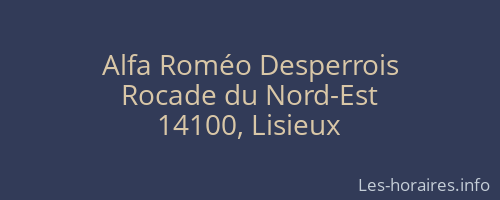 Alfa Roméo Desperrois