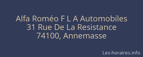 Alfa Roméo F L A Automobiles