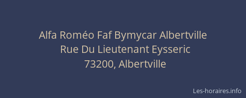 Alfa Roméo Faf Bymycar Albertville