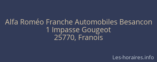 Alfa Roméo Franche Automobiles Besancon