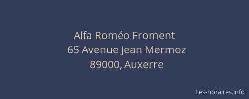 Alfa Roméo Froment