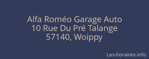 Alfa Roméo Garage Auto