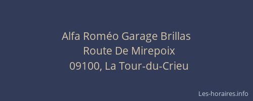 Alfa Roméo Garage Brillas