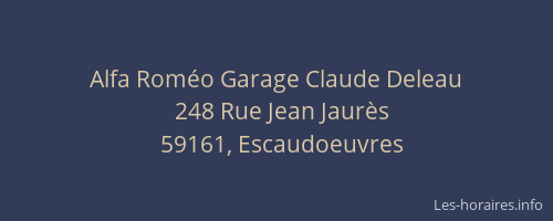 Alfa Roméo Garage Claude Deleau
