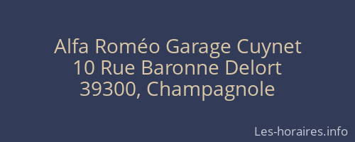 Alfa Roméo Garage Cuynet
