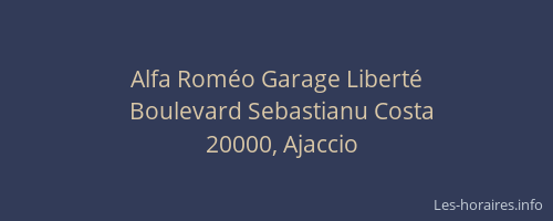 Alfa Roméo Garage Liberté
