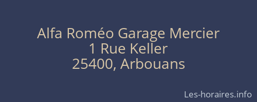 Alfa Roméo Garage Mercier