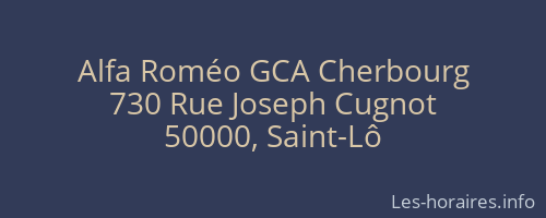 Alfa Roméo GCA Cherbourg