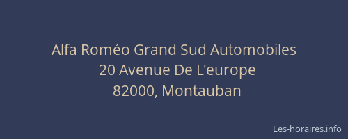 Alfa Roméo Grand Sud Automobiles