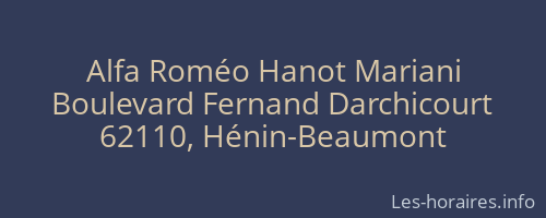 Alfa Roméo Hanot Mariani