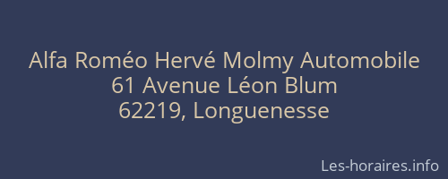 Alfa Roméo Hervé Molmy Automobile