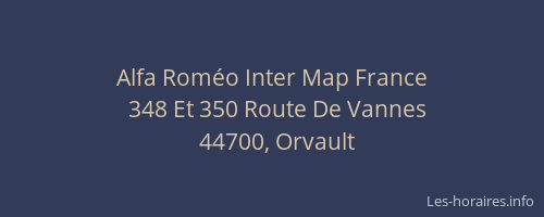 Alfa Roméo Inter Map France