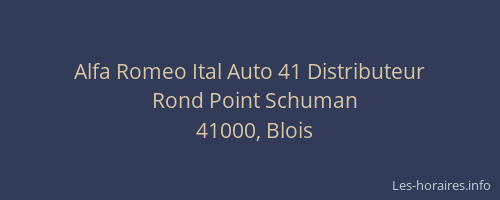 Alfa Romeo Ital Auto 41 Distributeur