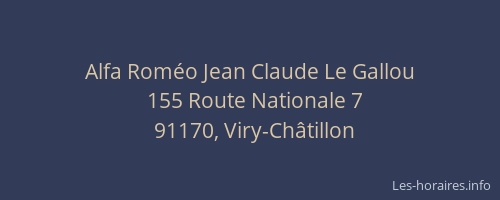 Alfa Roméo Jean Claude Le Gallou