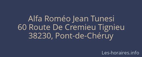 Alfa Roméo Jean Tunesi
