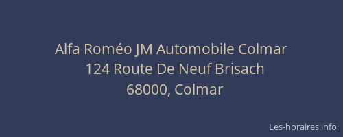 Alfa Roméo JM Automobile Colmar