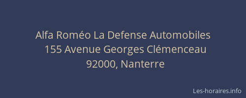 Alfa Roméo La Defense Automobiles