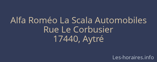Alfa Roméo La Scala Automobiles