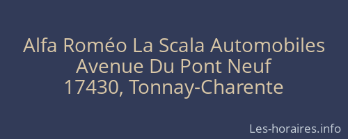 Alfa Roméo La Scala Automobiles