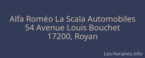 Alfa Roméo La Scala Automobiles