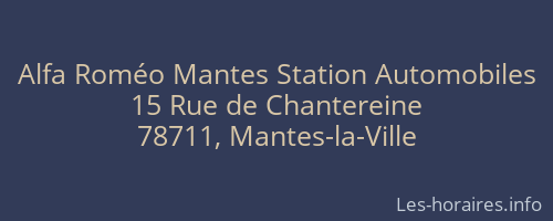 Alfa Roméo Mantes Station Automobiles