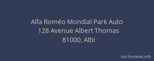 Alfa Roméo Mondial Park Auto